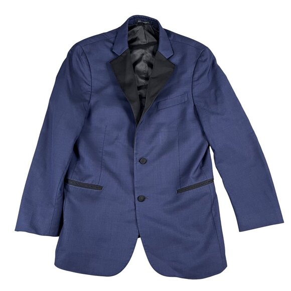 Vera Wang Other - Vera Wang Black Mens Slim Fit Super 120s Blue Tuxedo Jacket 40S
